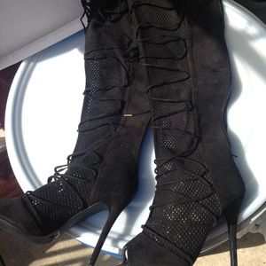 Over the knee suede boots 4.5' heel